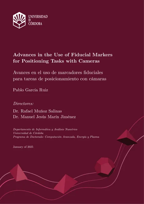 Cover page of the dissertation, Advances in the Use of Fiducial Markers for Positioning Tasks with Cameras